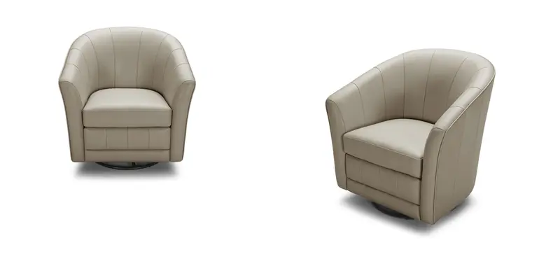 33' Grey Eco Leather Foam and Steel Accent Chair By Homeroots
