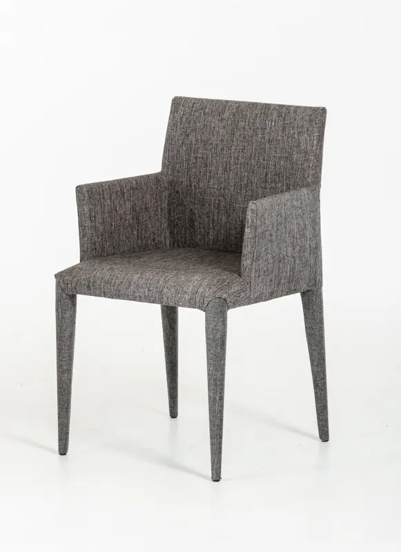 33' Grey Fabric And Metal Dining Chair By Homeroots