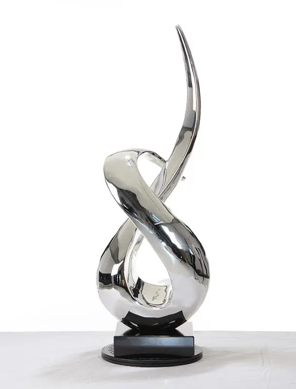 33" Silver Rotatory Sculpture By Homeroots