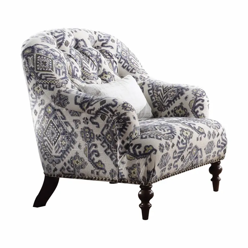 34" Black Tufted Arm Chair By Homeroots