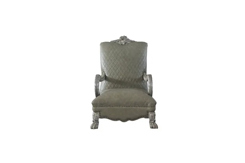 34" Bone Faux Leather Arm Chair By Homeroots