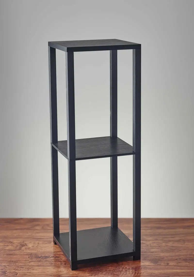 35" H Basic Black Book Case End Table By Homeroots