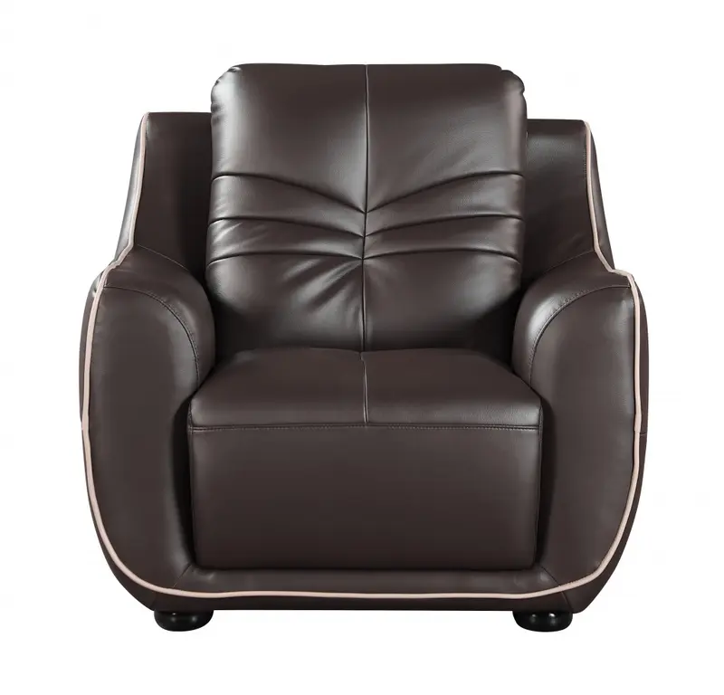 36" Brown Chair Sofa By Homeroots
