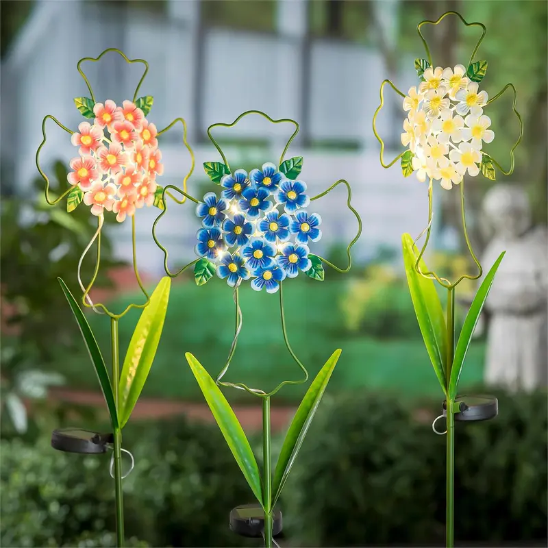 36" Solar Floral Memorial Garden Stake, 3 Asst, 4 of each, 12 Piece CDU