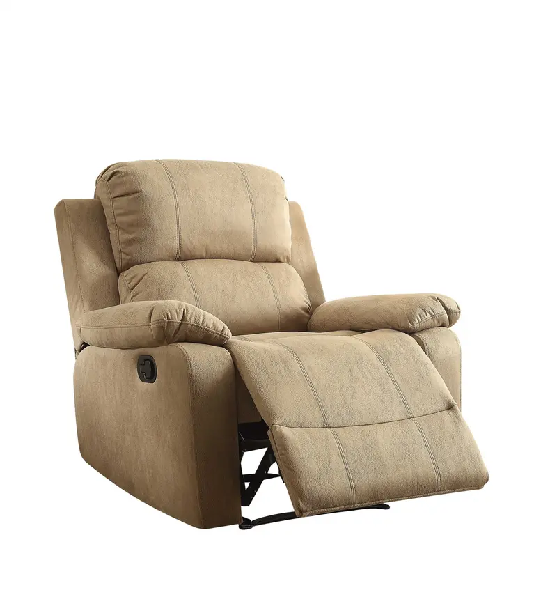 38" X 38" X 39" Brown Polished Microfiber Fabric Recliner By Homeroots