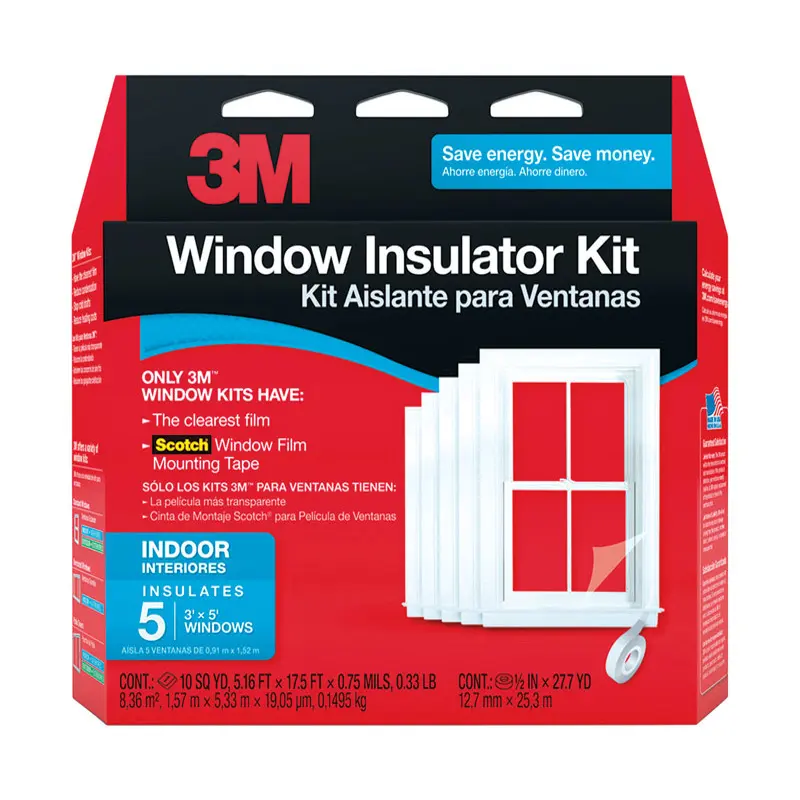3M Clear Plastic Window Insulation Kit For Windows 17.5 ft. L X 0.75 in. - Deal of The Week