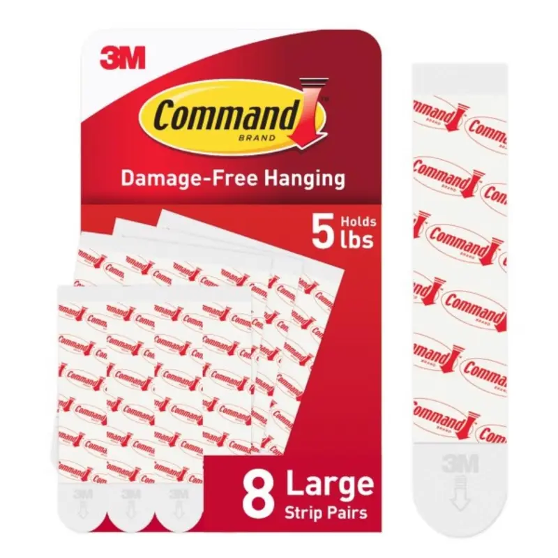 3M Command Large Foam Adhesive Strips 4 in. L 6 pk (Pack of 6) - Open Box