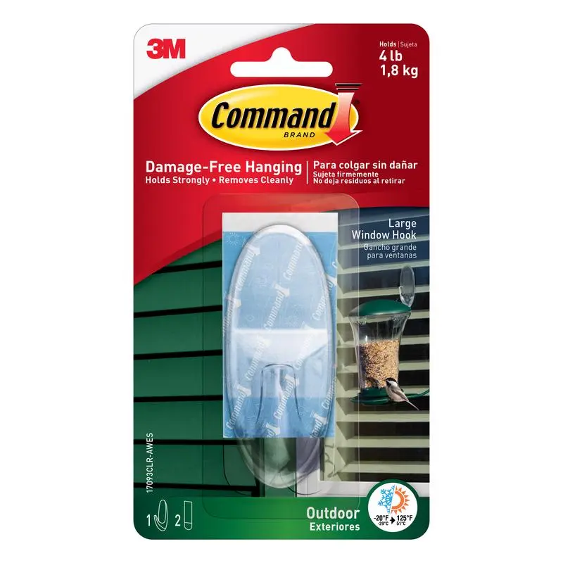 3M Command Large Plastic Hook 3-3/8 in. L 1 pk (Pack of 4) - Deal of The Week
