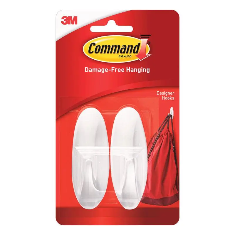 3M Command Medium Plastic Hook 3-1/8 in. L 2 pk (Pack of 6) - Deal of The Week
