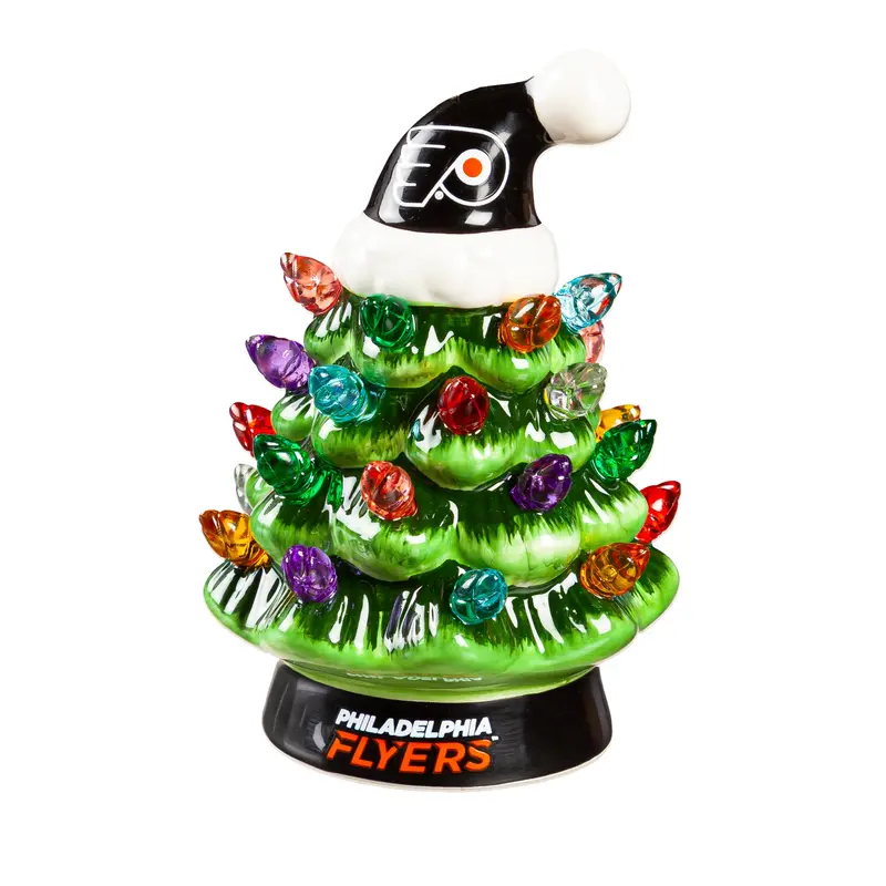 4" Mini LED Tabletop Christmas Tree, Philadelphia Flyers,8led4370mt