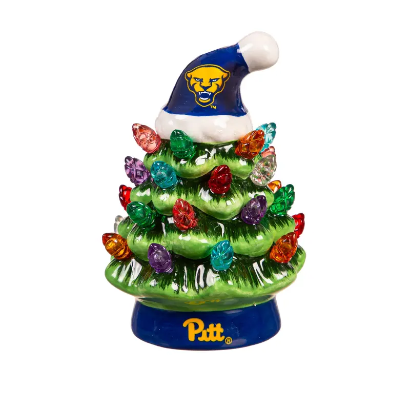 4" Mini LED Tabletop Christmas Tree, University of Pittsburgh,8led961mt