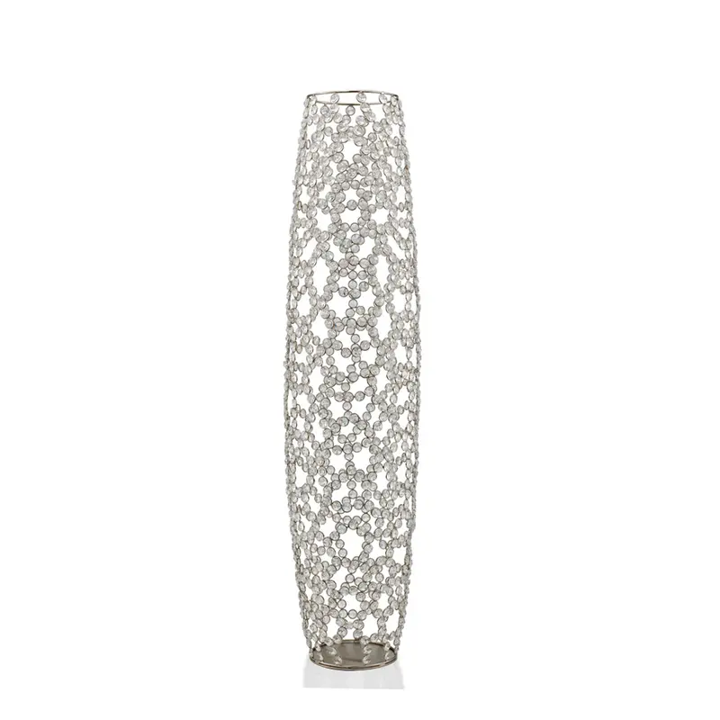 40" Bling Faux Crystal Abstract Twigs Barrel Floor Vase By Homeroots