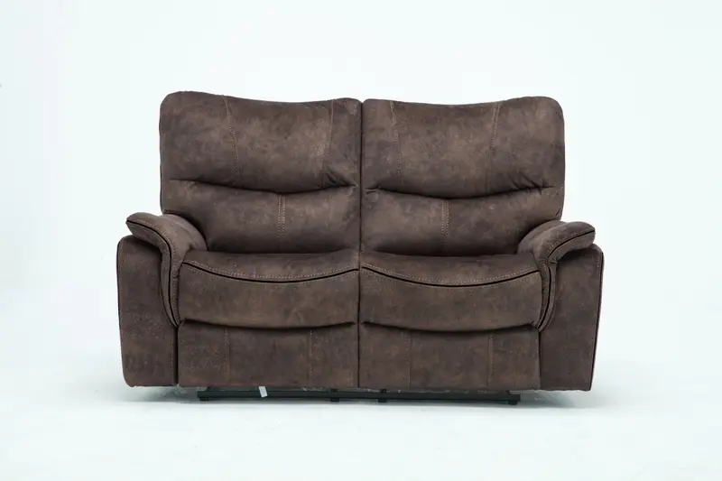 40" Elegant Dark Brown Fabric Loveseat By Homeroots