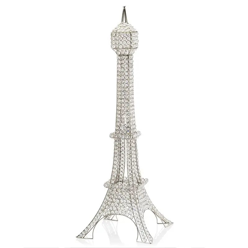 40'" Glam Bling Eifel Tower Tabletop Sculpture By Homeroots