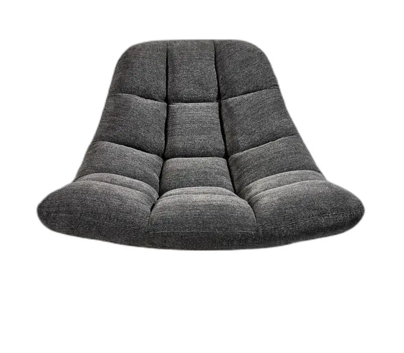 40" Gray And Silver Linen Tufted Butterfly Chair By Homeroots