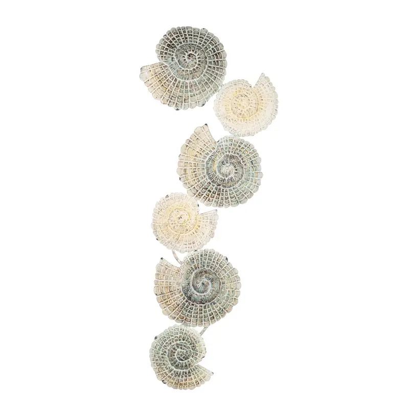 40"H x 16.5"L Metal Wall Décor, Sea Shells