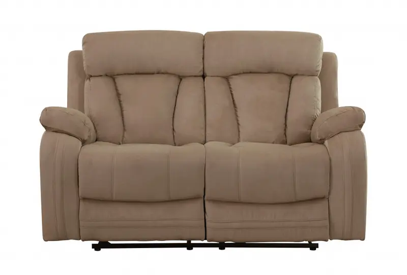 40" Modern Beige Fabric Loveseat By Homeroots