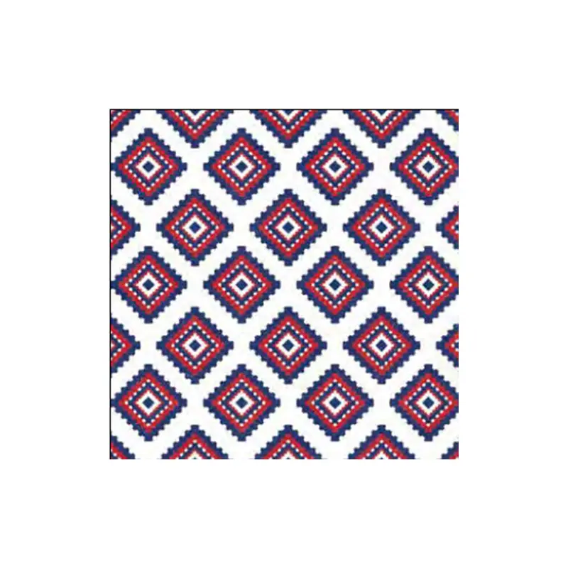 40ct 3ply Cocktail Napkins,Red Blue White Prints,z4nc7628