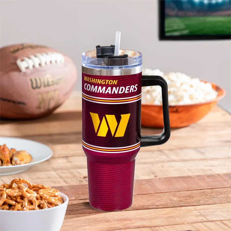40oz Stainless Steel Canyon Cup w/ Straw, Washington Commanders