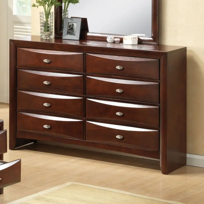 41' Espresso Wood Finish Dresser With 8 Drawers By Homeroots