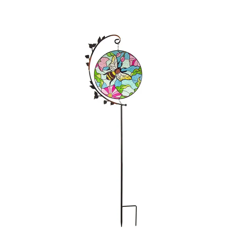 42" Glass Bee Garden Stake
