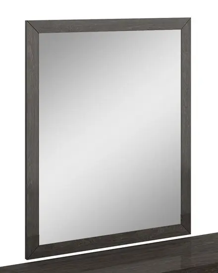 43" Refined Grey High Gloss Mirror By Homeroots