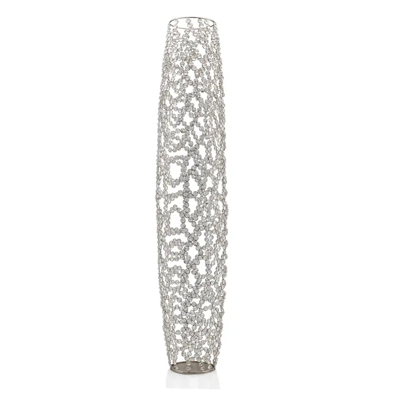 47" Bling Faux Crystal Abstract Twigs Barrel Floor Vase By Homeroots