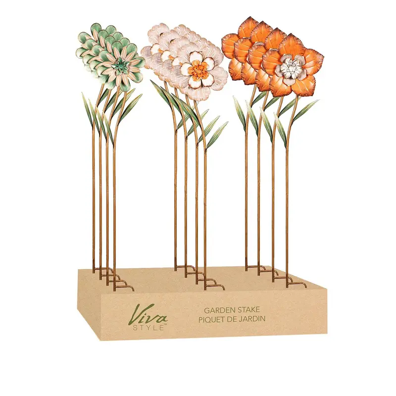 48"H Multi Flower Garden Stake, In CDU