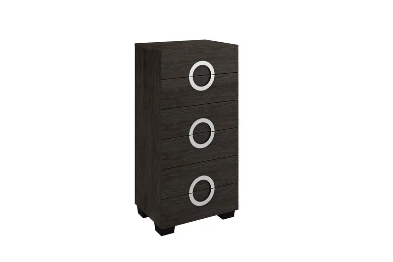 48" Refined Grey High Gloss Chest By Homeroots