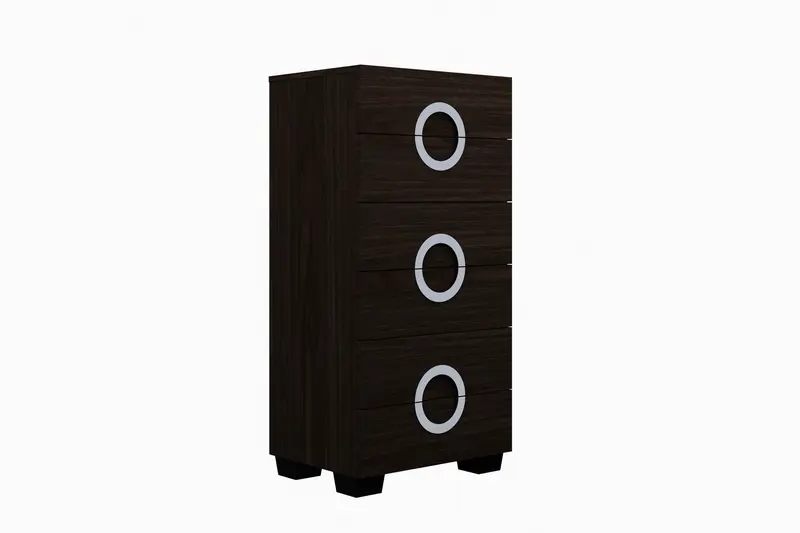 48" Refined Wenge High Gloss Chest By Homeroots