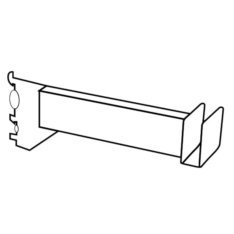5" Hang rail Brackets for 0.5" Slot Standard, White, Set of 2