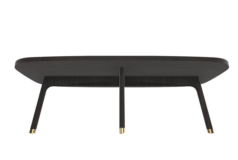 52” Mod Scandi Black Wood Coffee Table By Homeroots