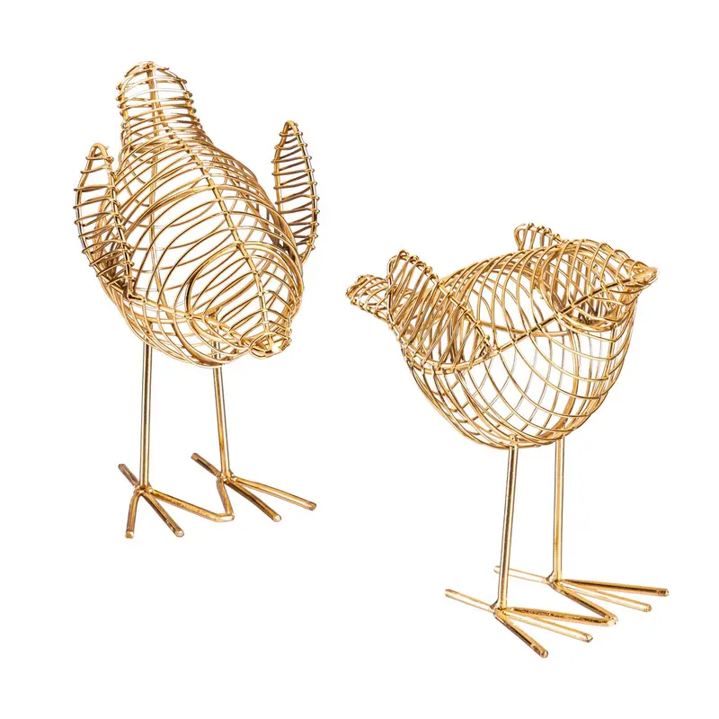 6.5" Metal Wire Bird Tabletop Décor Set