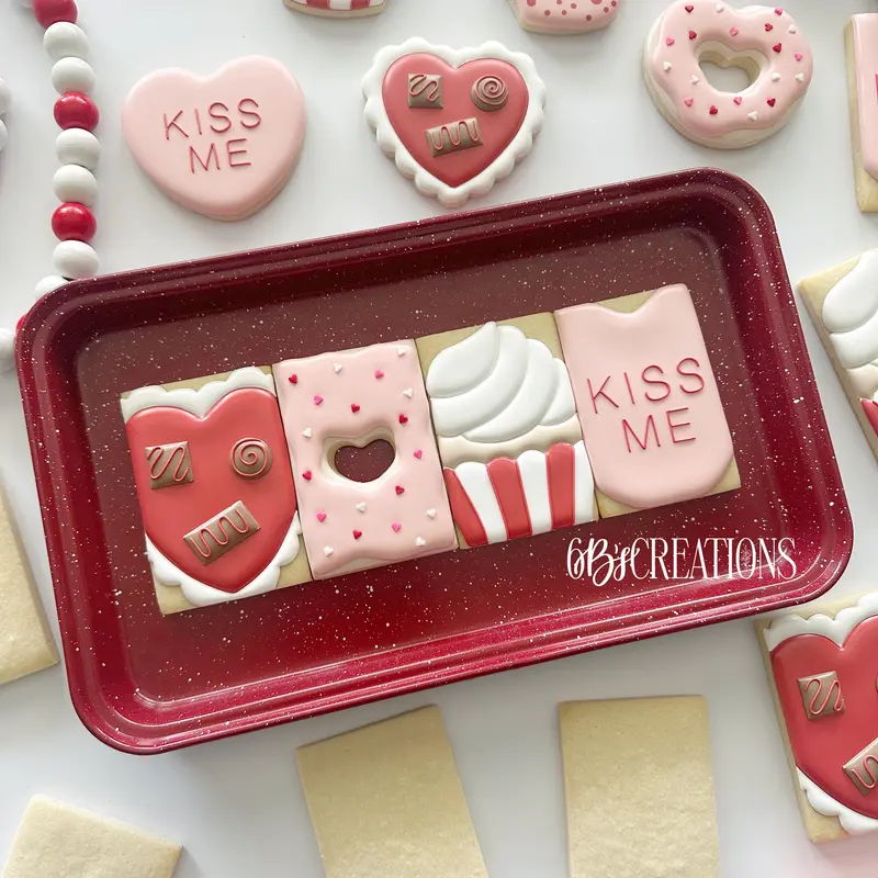 6 B's Creations - Sweet Treats Rectangles - Set of 2 Cutters - Online Class not Included- Cookie Cutters