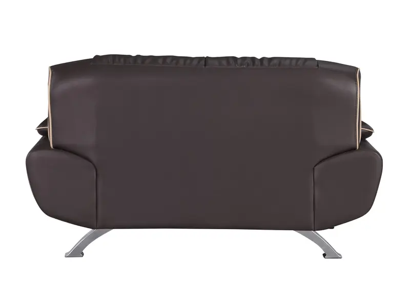 67'" X 35'"  X 35'" Modern Brown Leather Sofa And Loveseat By Homeroots