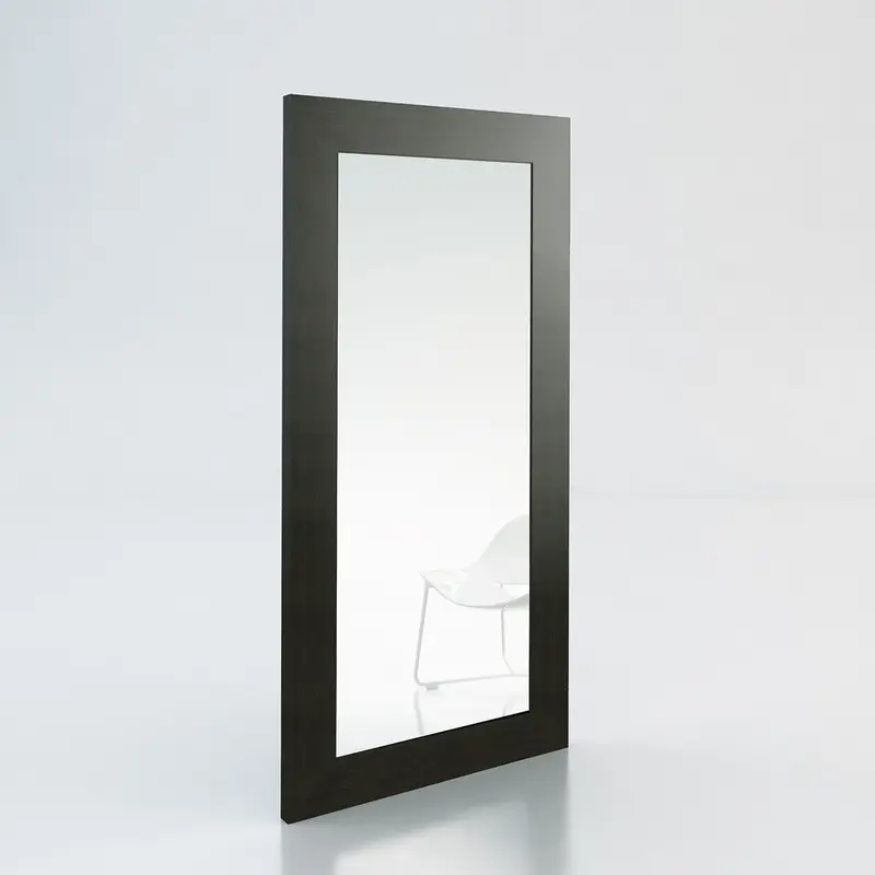79" Wenge MDF Veneer and Glass Mirror By Homeroots