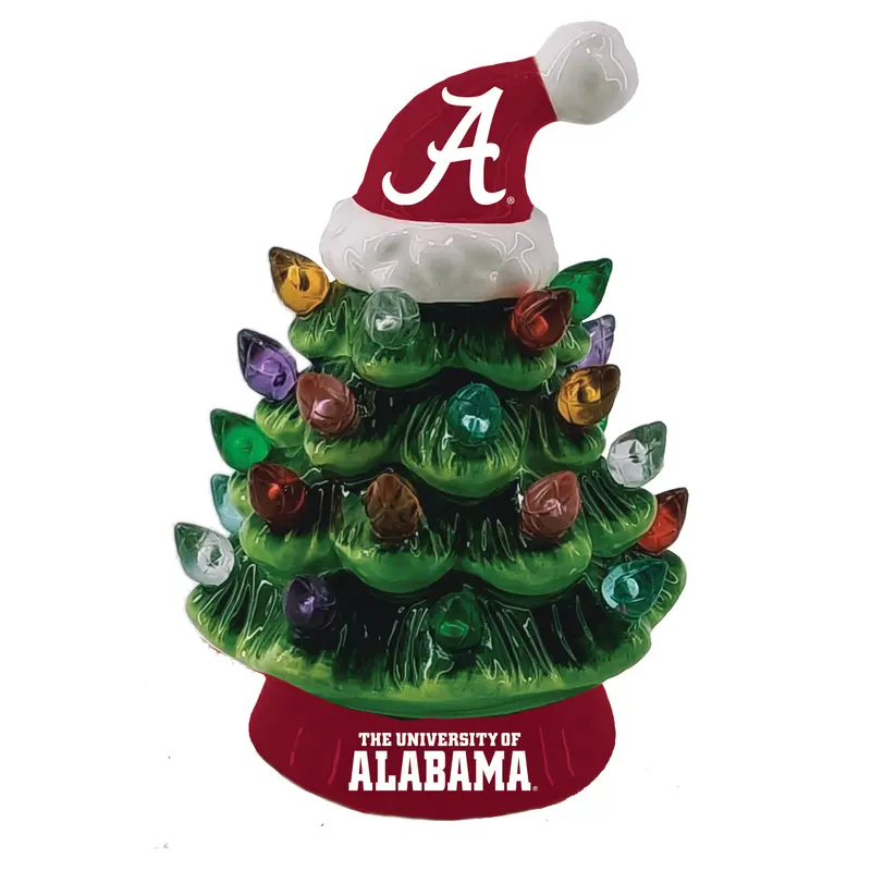 8" LED Ceramic Christmas Tree, University of Alabama