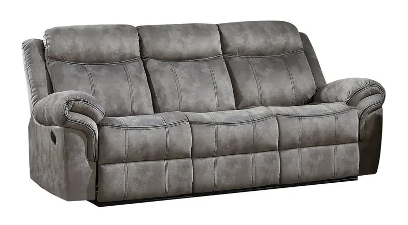 87" Gray Velvet And Black Usb Sofa By Homeroots