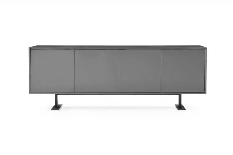 87 X 18 X 31.5 Gray Metal Buffet By Homeroots