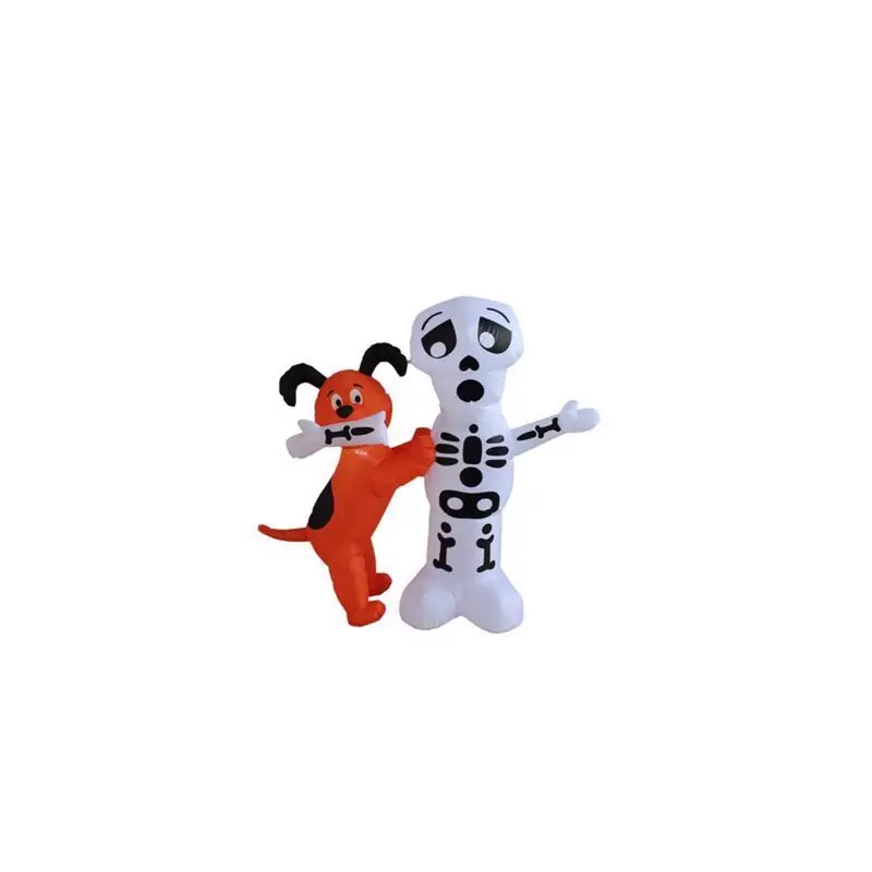 A Holiday Company 4 ft. Prelit Puppy with Skeleton Inflatable - Open Box
