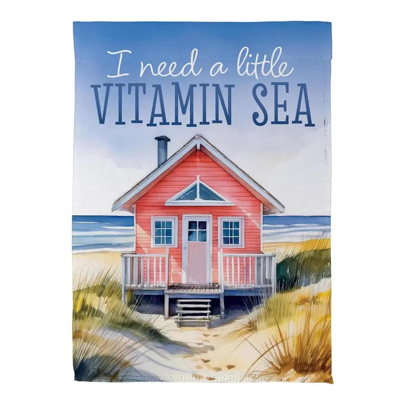 A Little Vitamin Sea Suede House Flag