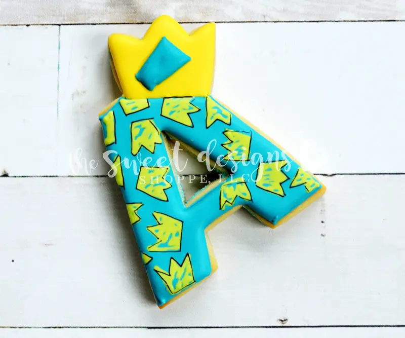 A with Crown - Cookie Cutter