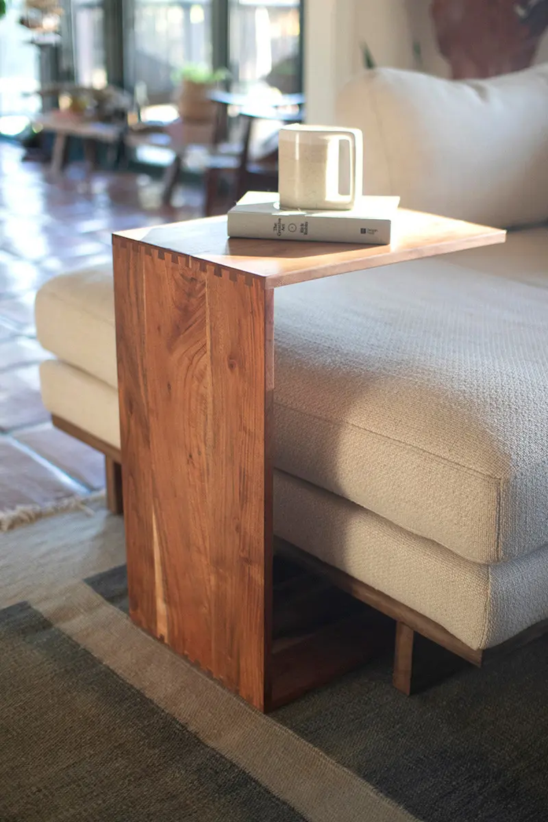 Acacia Wood Sofa Accent Table By Kalalou
