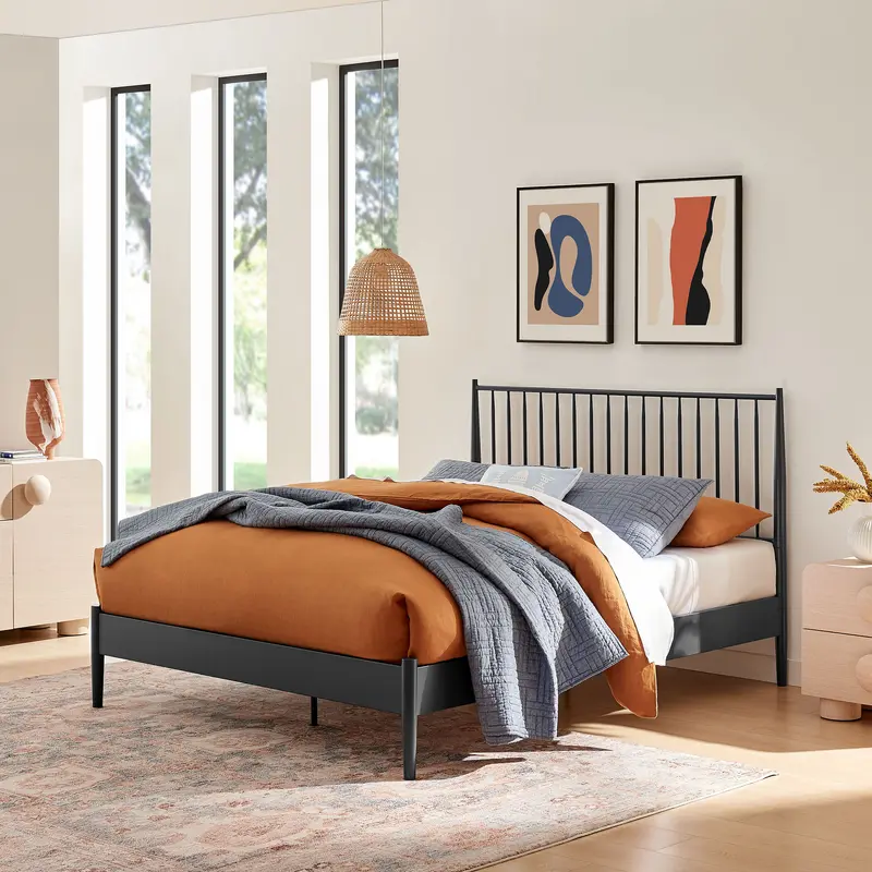 Adair Spindle Metal Full Platform Bed by Modway