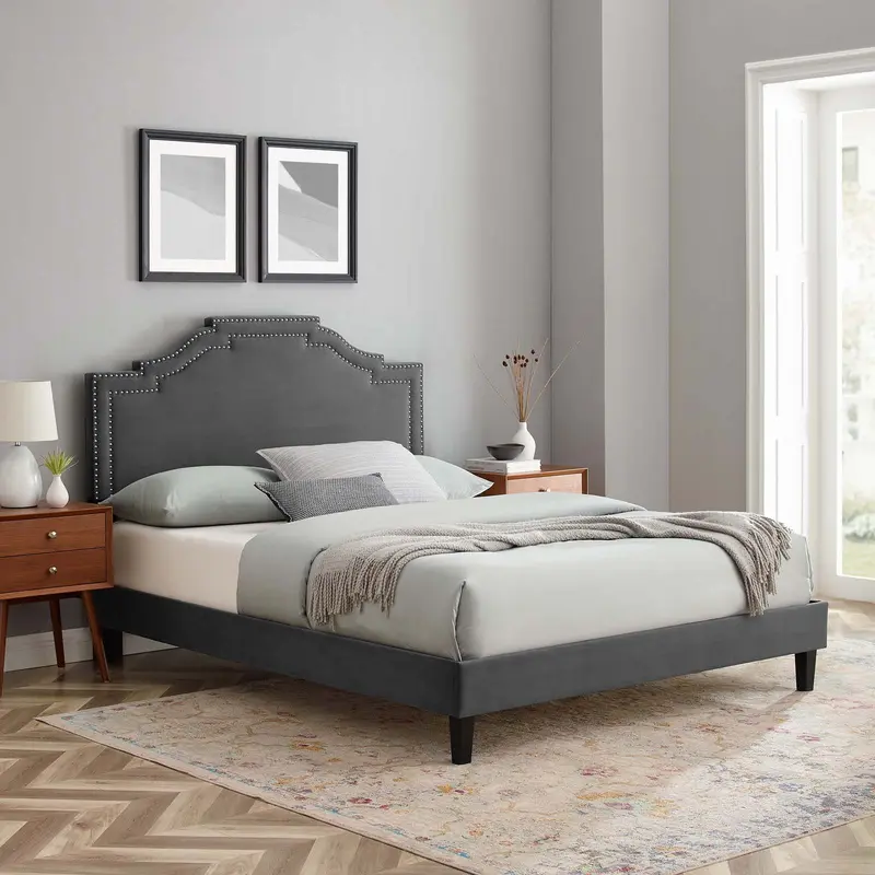 Adelaide Performance Velvet King Platform Bed By Modway - MOD-6864