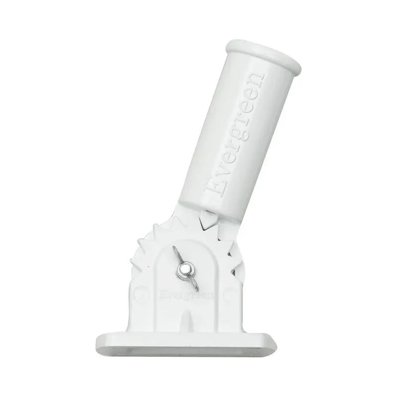Adjustable Aluminum House Flag Bracket, White Finish
