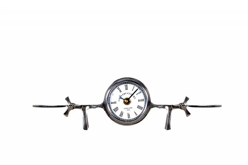 Aeroplane Table Clock By Homeroots
