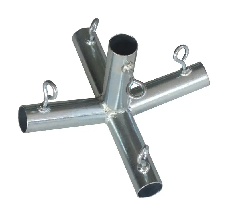 AHC 1 in. Round X 1 in. D P5F Galvanized Carbon Steel 10 in. L Low Peak 5-Way Center Connector - Open Box