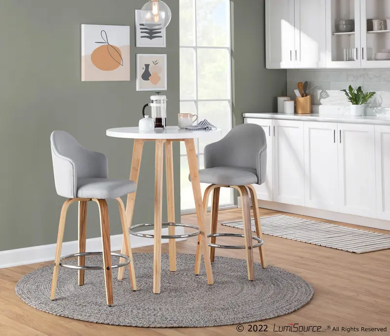 Ahoy Counter Stool - Set of 2 Gray By LumiSource - B26-AHOYUPGRT-R2 ZBLGY2
