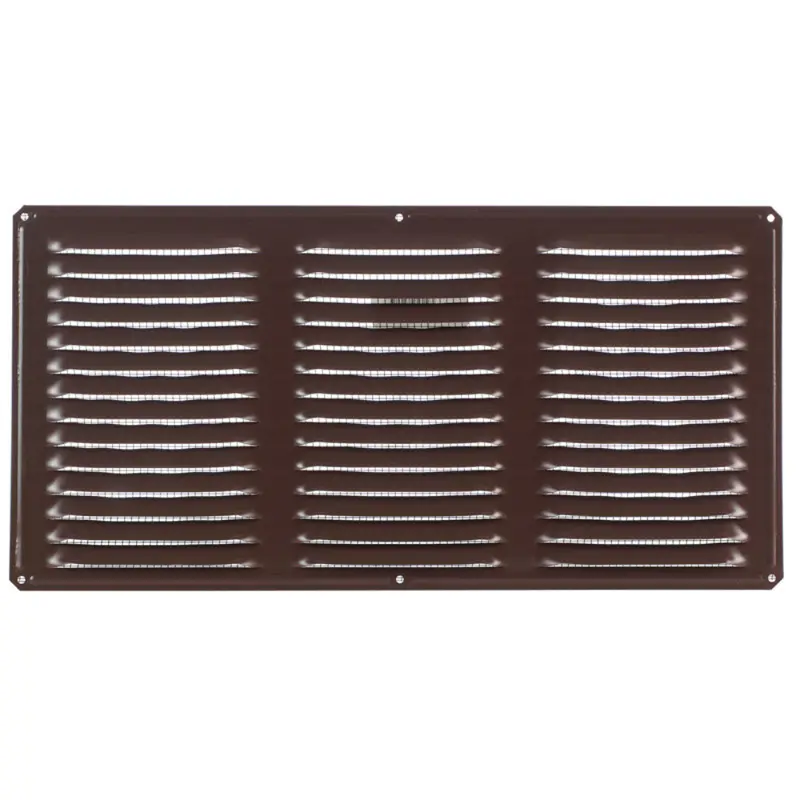 Air Vent 8 in. H x 16 in. W x 8 in. L Brown Aluminum Undereave Vent (Pack of 24) - Open Box